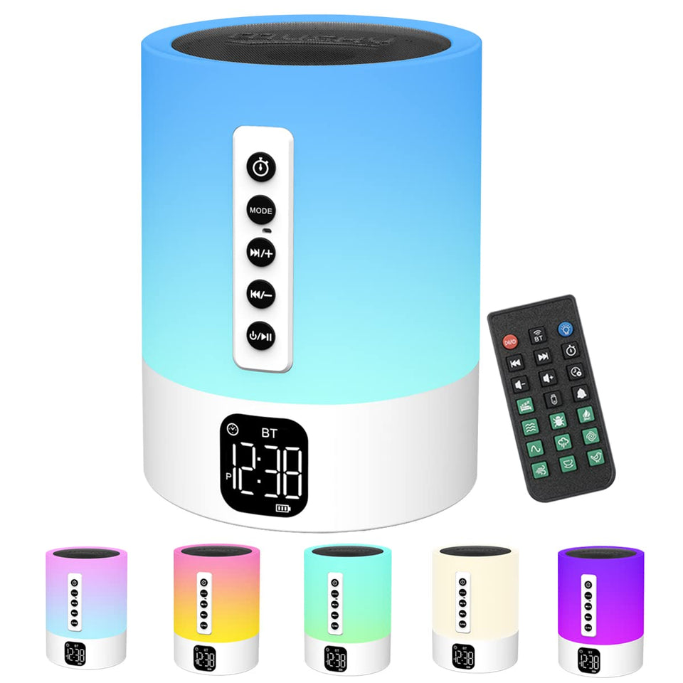 Biseoamz alarm clock Bluetooth speaker for clear audio at night and mornings