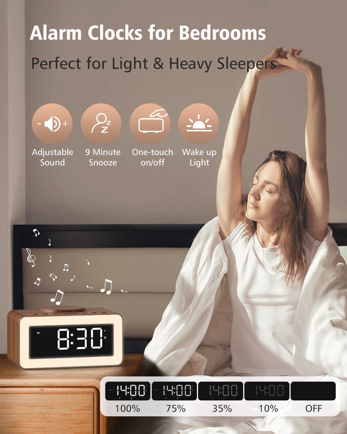 Biseoamz bluetooth speaker delivers clear stereo sound during bedtime playlists