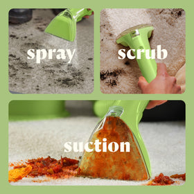 Bissell 4-inch Tough Stain Tool reaches embedded dirt on carpets and upholstery.