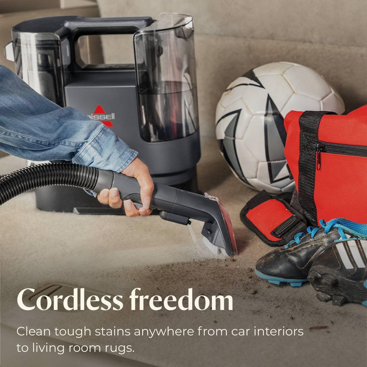 BISSELL Little Green Cordless two cleaning modes for versatile messes.