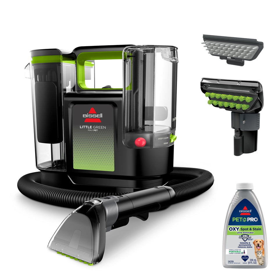 BISSELL Little Green Max Pet SmartMix unit front view for compact cleaning.