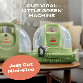 Bissell Little Green mini scrub head targets stubborn stains on car seats and cushions.