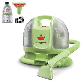 Bissell Little Green mini spray-action for fast spot cleaning on fabrics and upholstery.