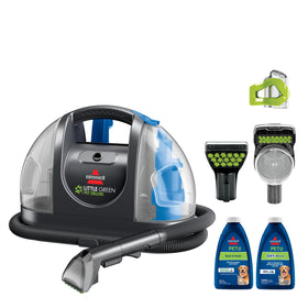 Bissell Little Green Pet Deluxe front view for quick spot cleaning.