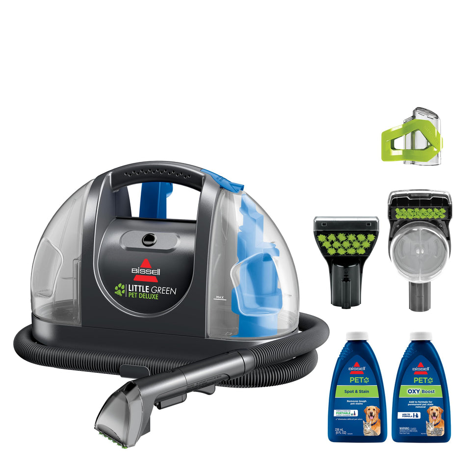 Bissell Little Green Pet Deluxe front view for quick spot cleaning.