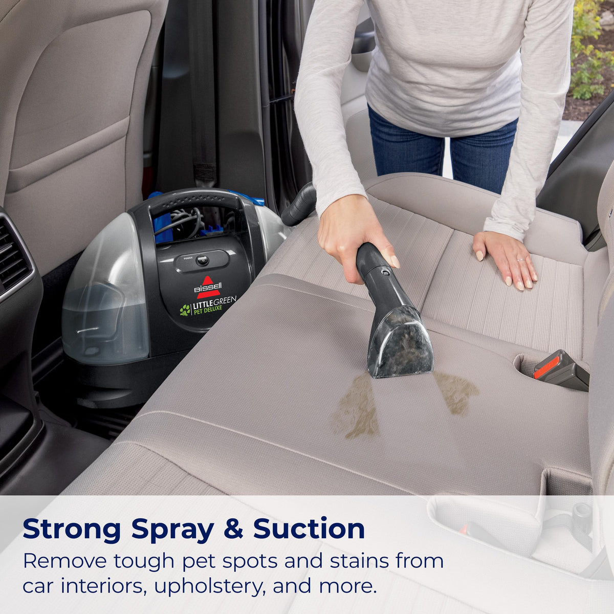 48 oz tank capacity for longer cleaning sessions between refills.