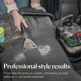 Bissell Little Green Pet Pro effectively removes pet hair from car interiors