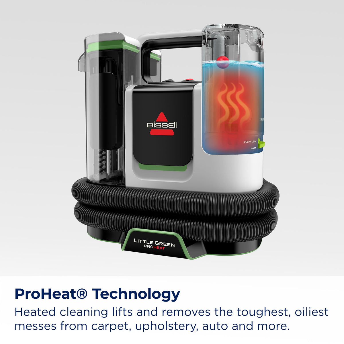 Bissell Little Green ProHeat SmartMix has a 32-ounce tank for extended use.