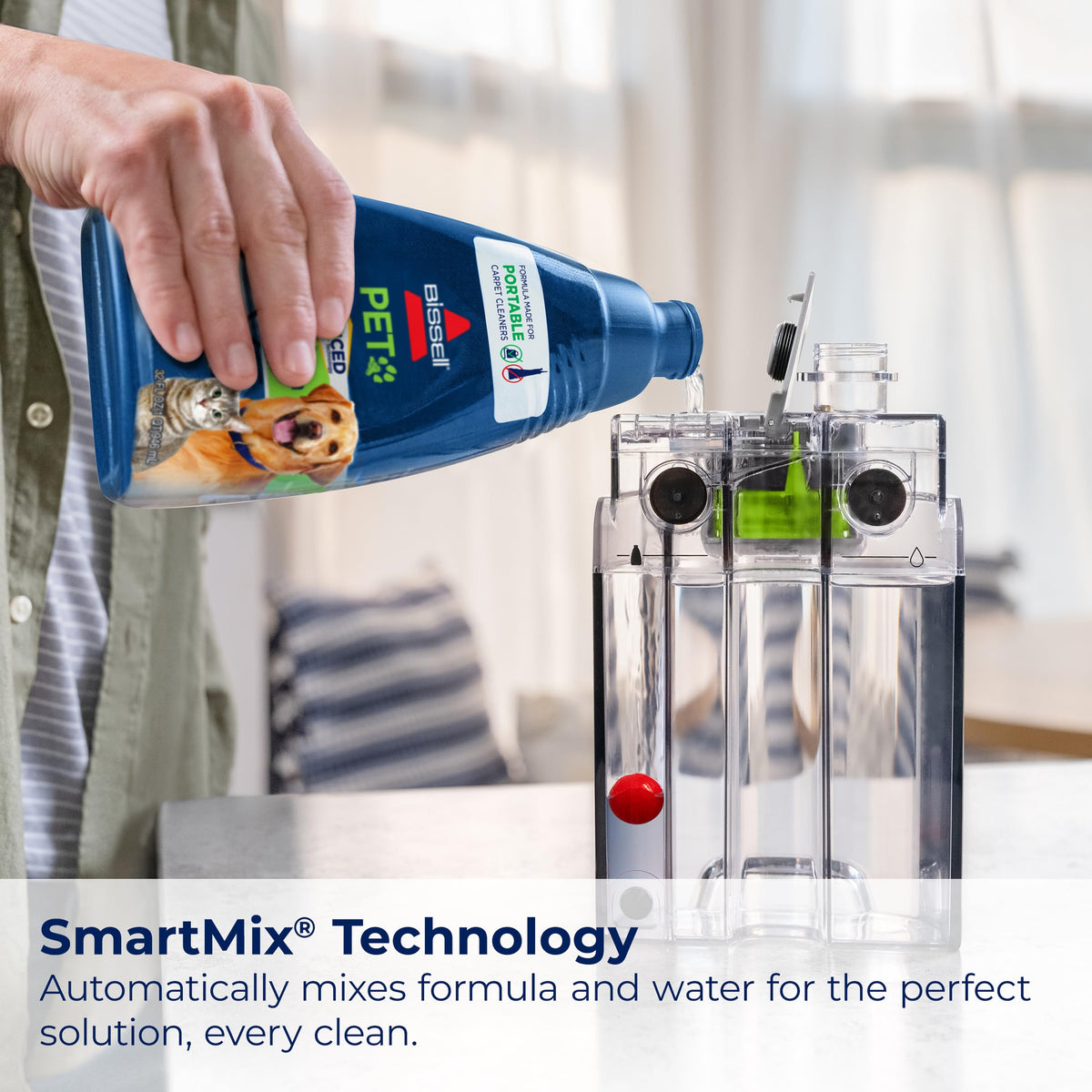 Bissell Little Green ProHeat SmartMix includes a self-cleaning tough stain tool.