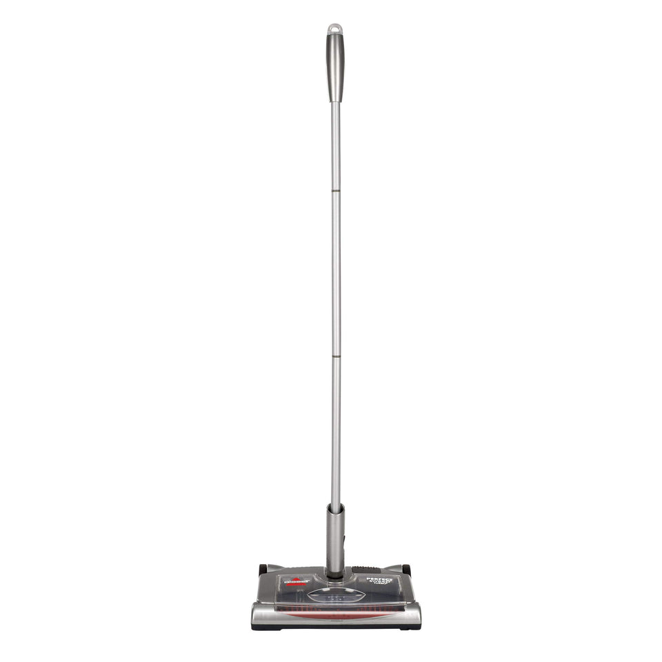 Bissell Perfect Sweep Turbo dirt cup 480 ml captures debris quickly for fast cleanups.