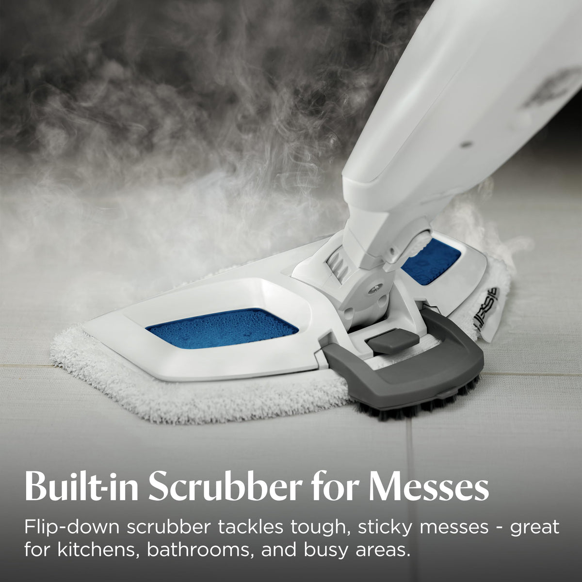 BISSELL PowerFresh demonstrates three steam settings for different messes.