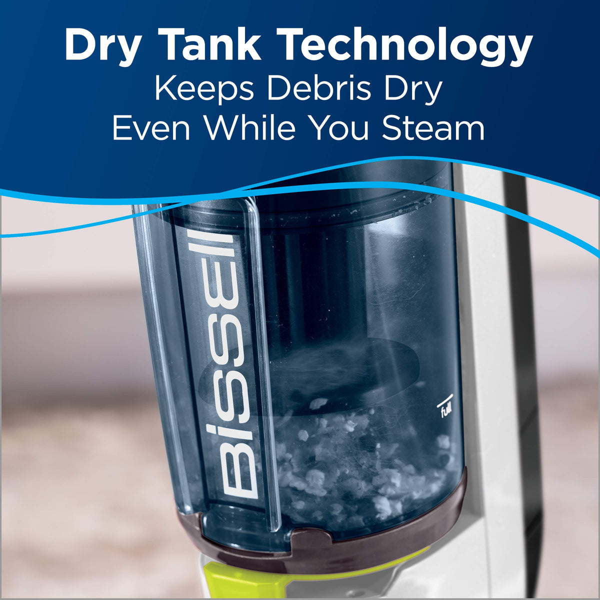 BISSELL steam sanitizes sealed floors, reducing germs in everyday use.