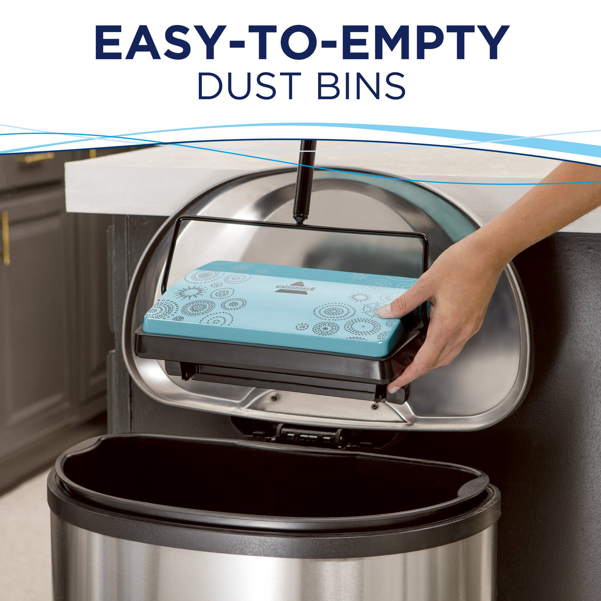 Compact form aids storage in small kitchens and closets.