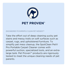 Bissell SpotClean Pro Pet stain trapper tool isolates messes on carpets