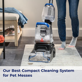 Bissell TurboClean Pet handle maneuver for tight spaces.