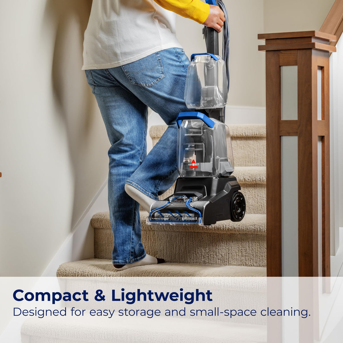 Bissell TurboClean Pet spraying crevice tool for hard-to-reach spills.