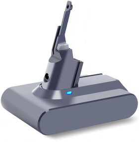 Biswaye 21.6V V7 SV11 battery closeup showing high capacity power for longer cleaning sessions.