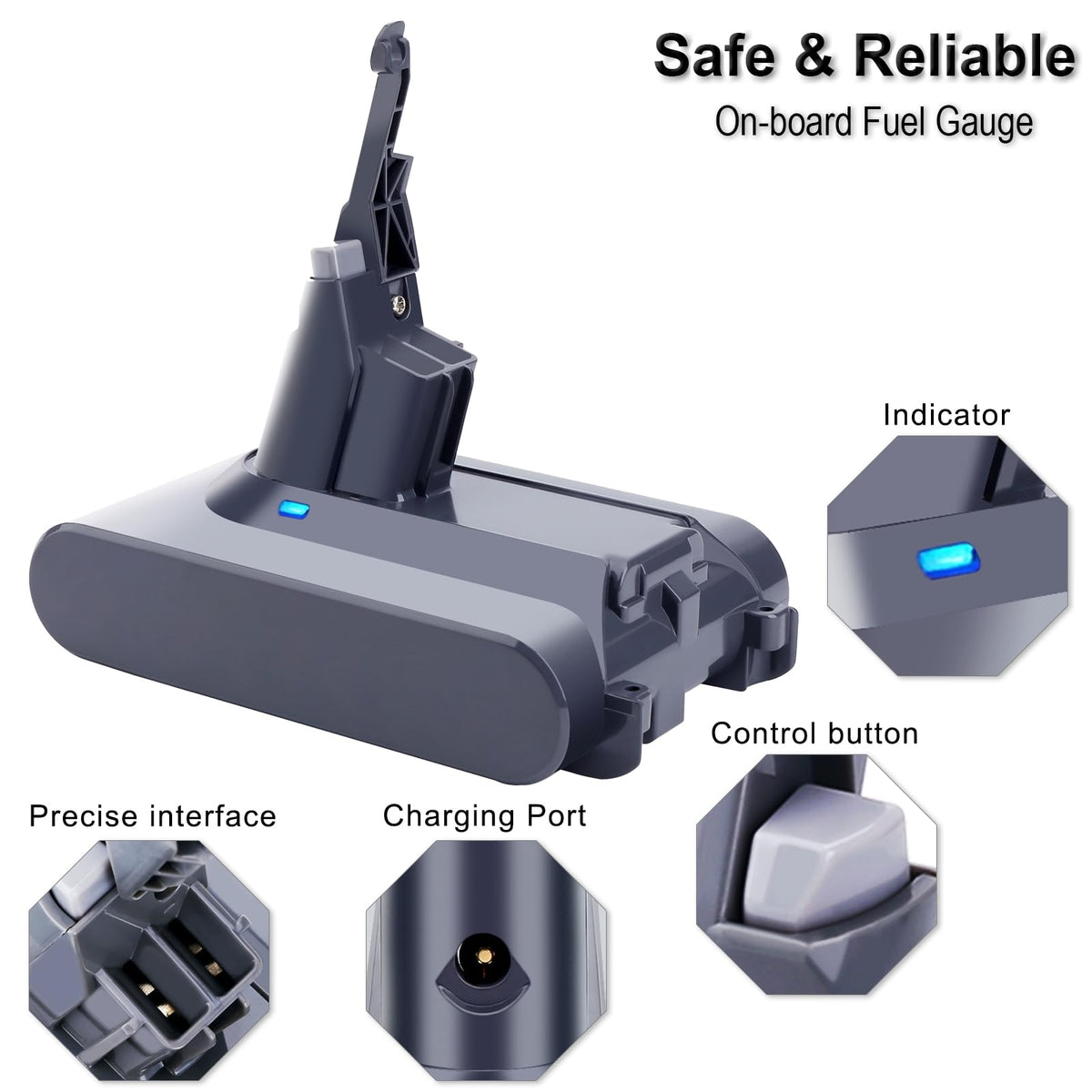 Biswaye high-capacity 4000mAh battery extending runtime on high power modes.