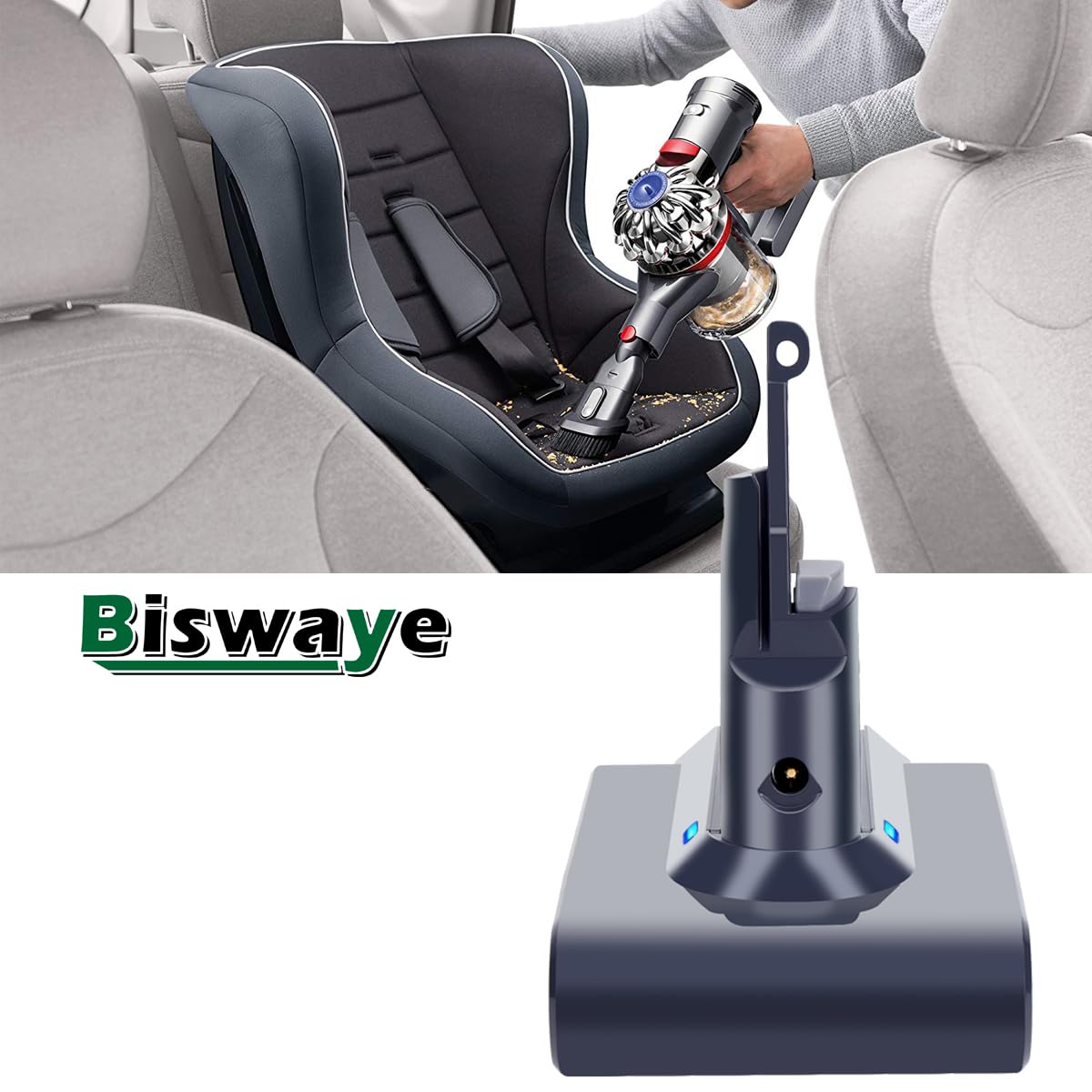 Biswaye microchip with overcharge protection highlighting safety feature.