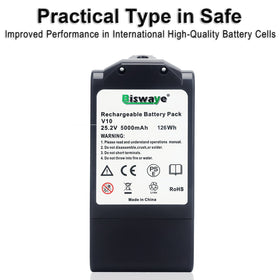 Biswaye v10 replacement battery for Cyclone V10 Total Clean extends cleaning time