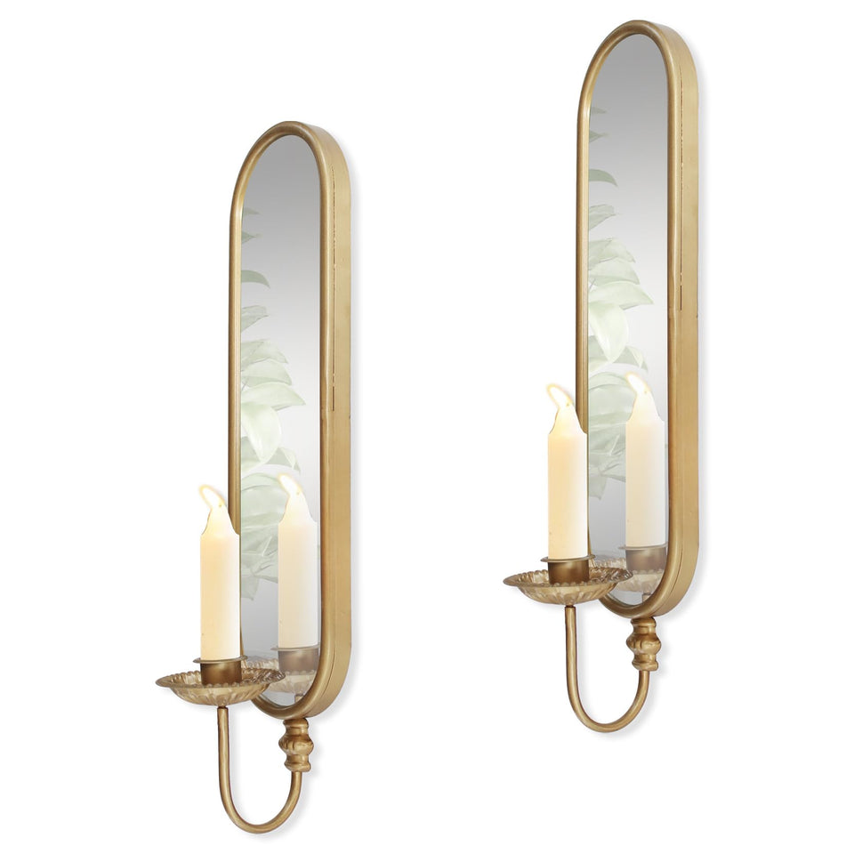 BITALYE vintage gold iron candle sconce with mirror adds timeless elegance and warm ambient light.