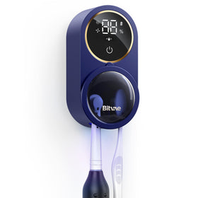 Bitvae upgraded toothbrush holder with wall mount and infrared sensor for touchless activation.