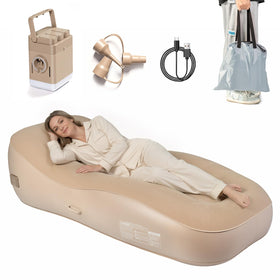 BIUNZZIG inflatable couch with built-in pump for quick outdoor setup