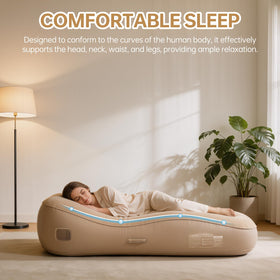 BIUNZZIG inflatable lounger provides stable support up to 440 lbs