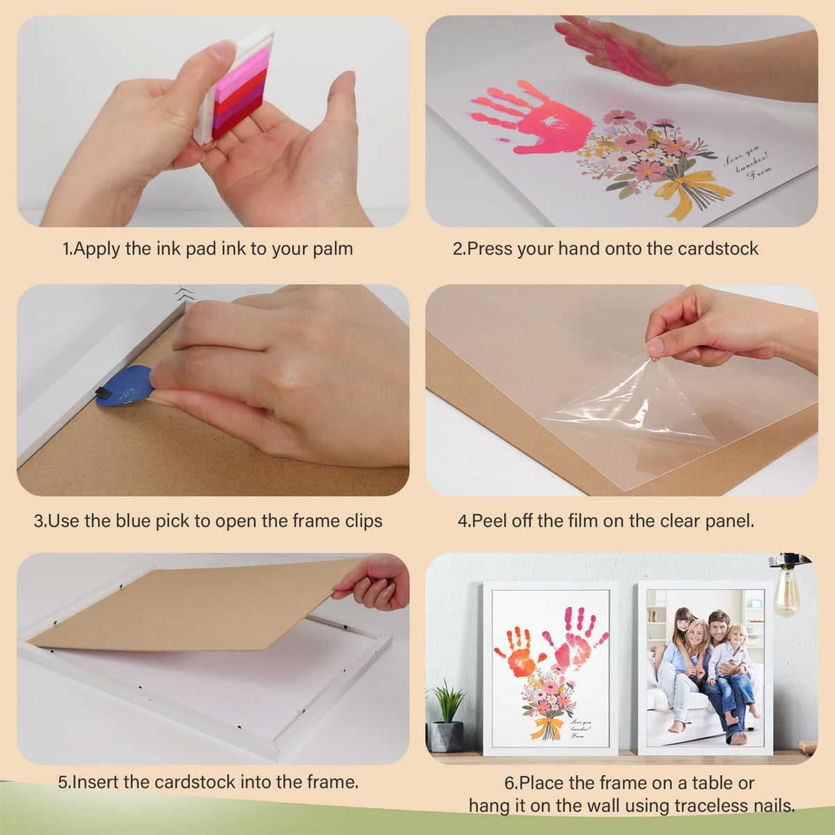 Bixinyo damage-free wall hooks enabling easy wall display.