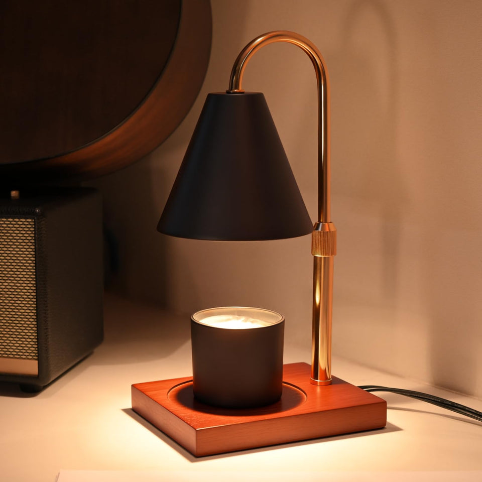 BJFFN Candle Warmer Lamp base, sturdy wooden foundation for safe placement.
