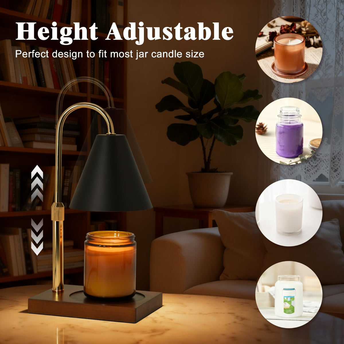 BJFFN Candle Warmer Lamp with bulbs delivers immediate warm ambiance.