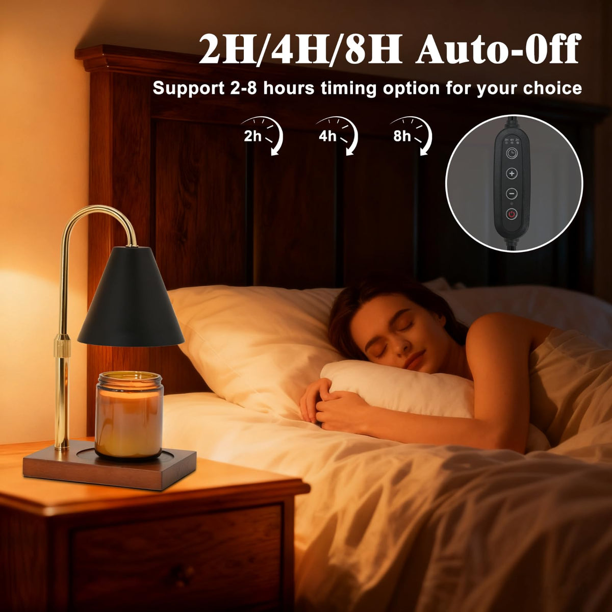 BJFFN Candle Warmer Lamp timer function enables convenient auto-off.