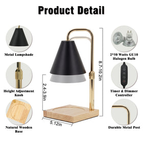 BJFFN wax melt warmer close-up heat lamp highlights clean scent release.