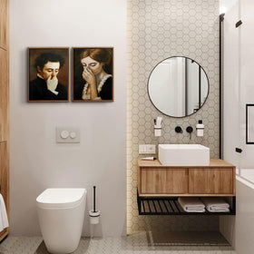 BJVJKSU vintage mid-century bathroom decor that complements diverse interiors