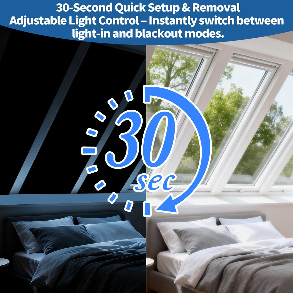 Magnetic installation on a window frame with no drilling required.