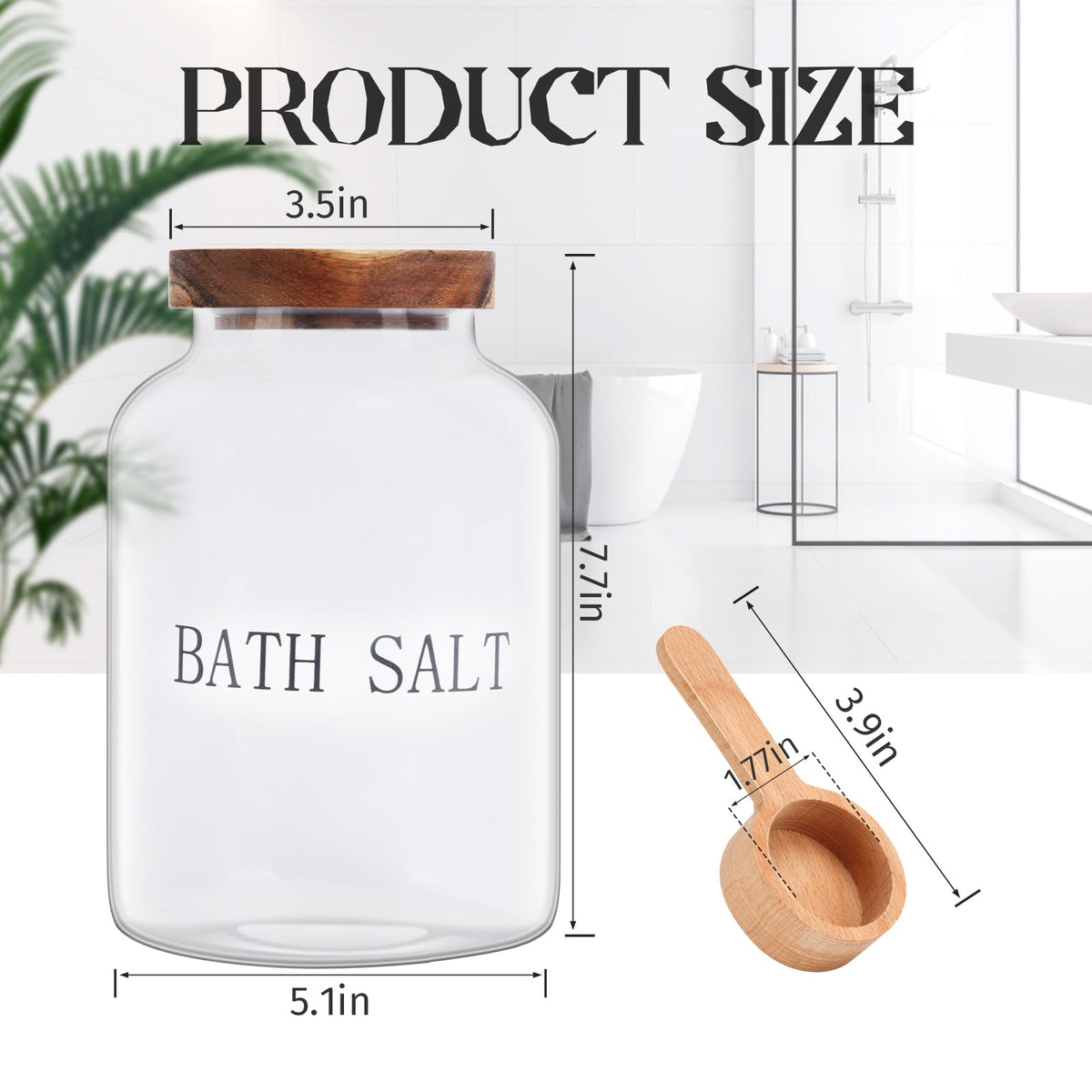 BKYFPQ bath salt jar closeup lid seal showcases airtight design preserving freshness.