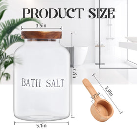 BKYFPQ bath salt jar closeup lid seal showcases airtight design preserving freshness.