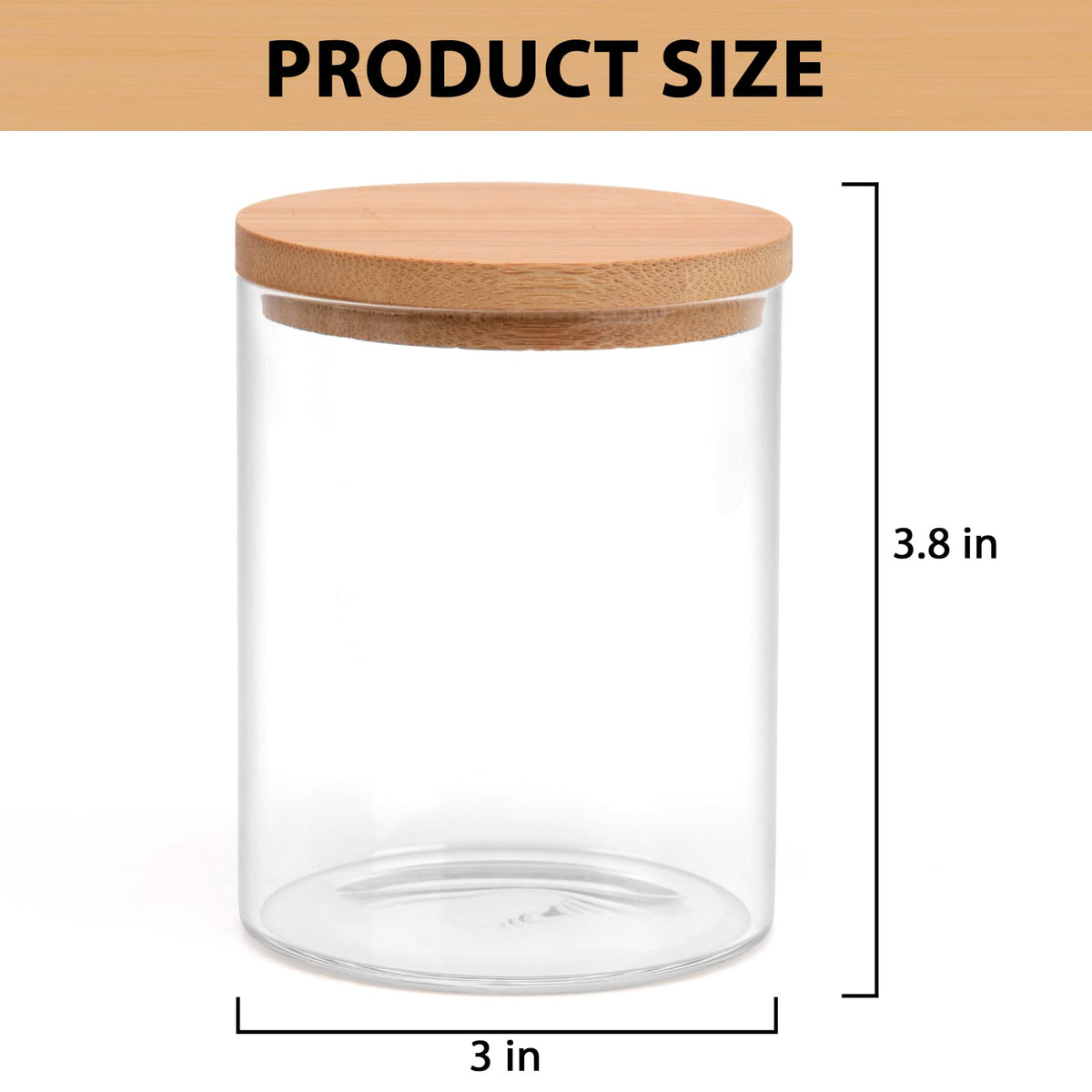 BKYFPQ compact jars fit on small bathroom counters.