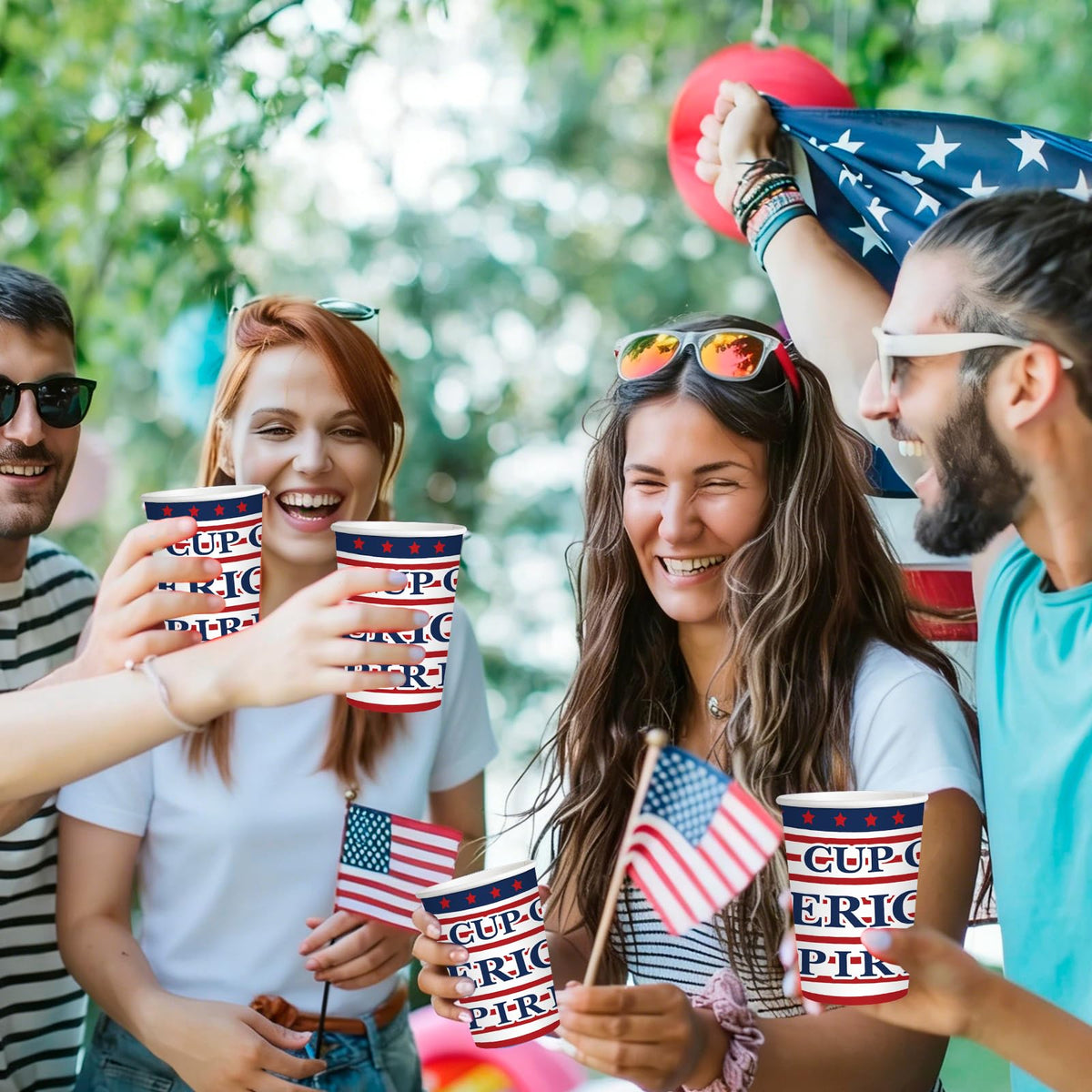 BKYVFDP 250th balloon set enhances photo moments with red white and blue accents