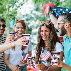 BKYVFDP 250th balloon set enhances photo moments with red white and blue accents