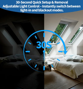 BKSAI cuttable blackout blind adapts to irregular windows.