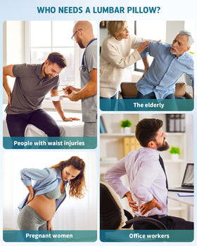BLABOK inflatable lumbar pillow inflation valve enables quick adjustments