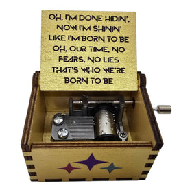 Black Bazaar kpop music box plays Golden, a compact collectible for fans.