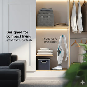 BLACK+DECKER versatile steam cleaner for floor and handheld tasks.