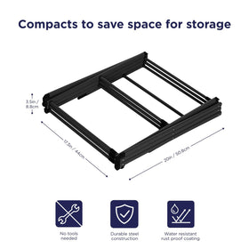 Black+Decker open-frame rack demonstrates multiple drying levels.