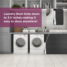 BLACK+DECKER ready-to-use drying rack in expanded position for quick setup.