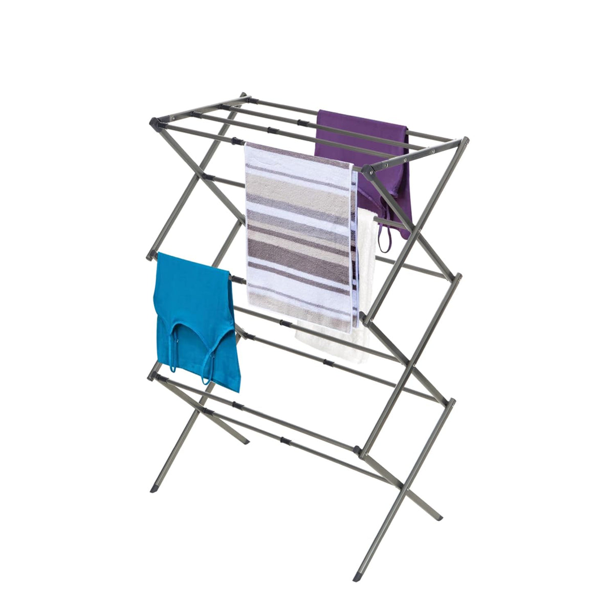 Black+Decker 3-tier drying rack folded for compact storage.