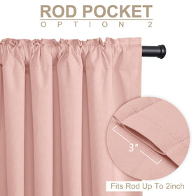 Blackout Shield 50x96 curtain pair packaged for simple measurement and setup.