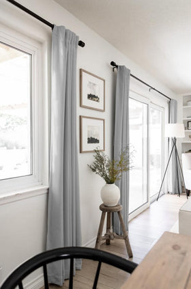 100% Blackout Shield two-panel set covers a full window for privacy