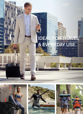 BlackVoyage carry-on size fits in luggage for efficient trips.